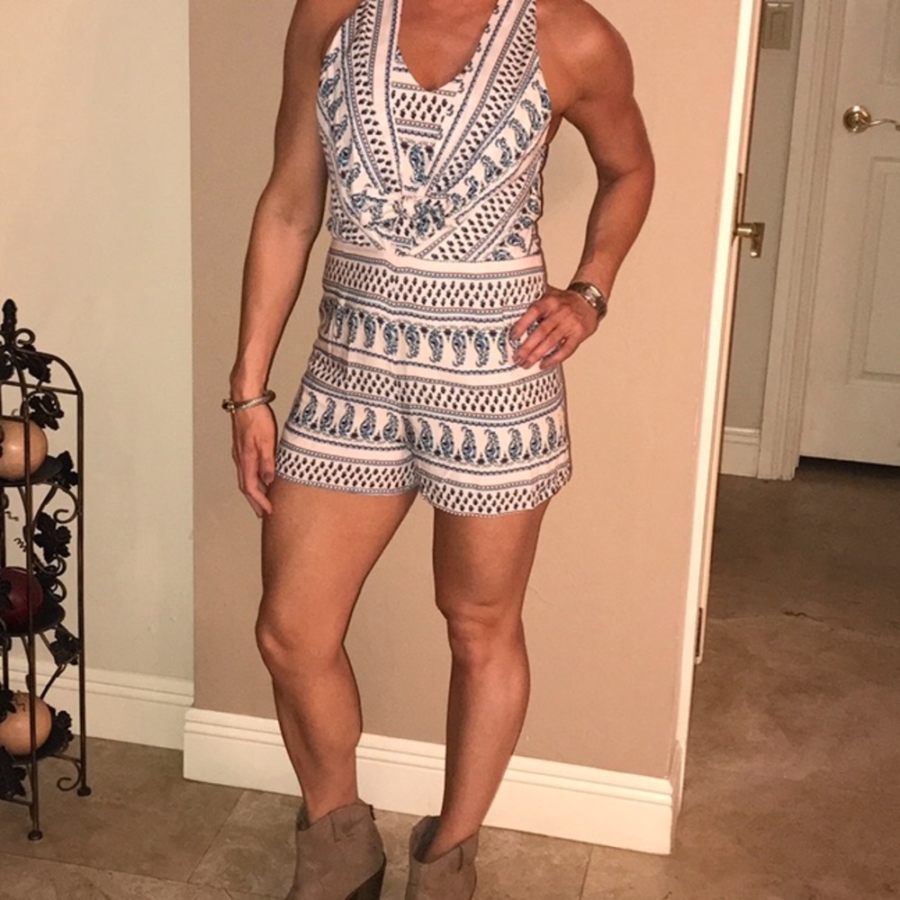 FABRIK ROMPER W LINER AND TIE SZ S